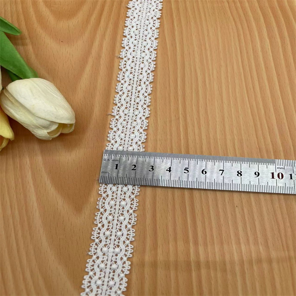 3832 Venta directa de fábrica al contado de algodón puro bordado de encaje soluble en agua DIY ropa hecha a mano accesorios decorativos de encaje beige