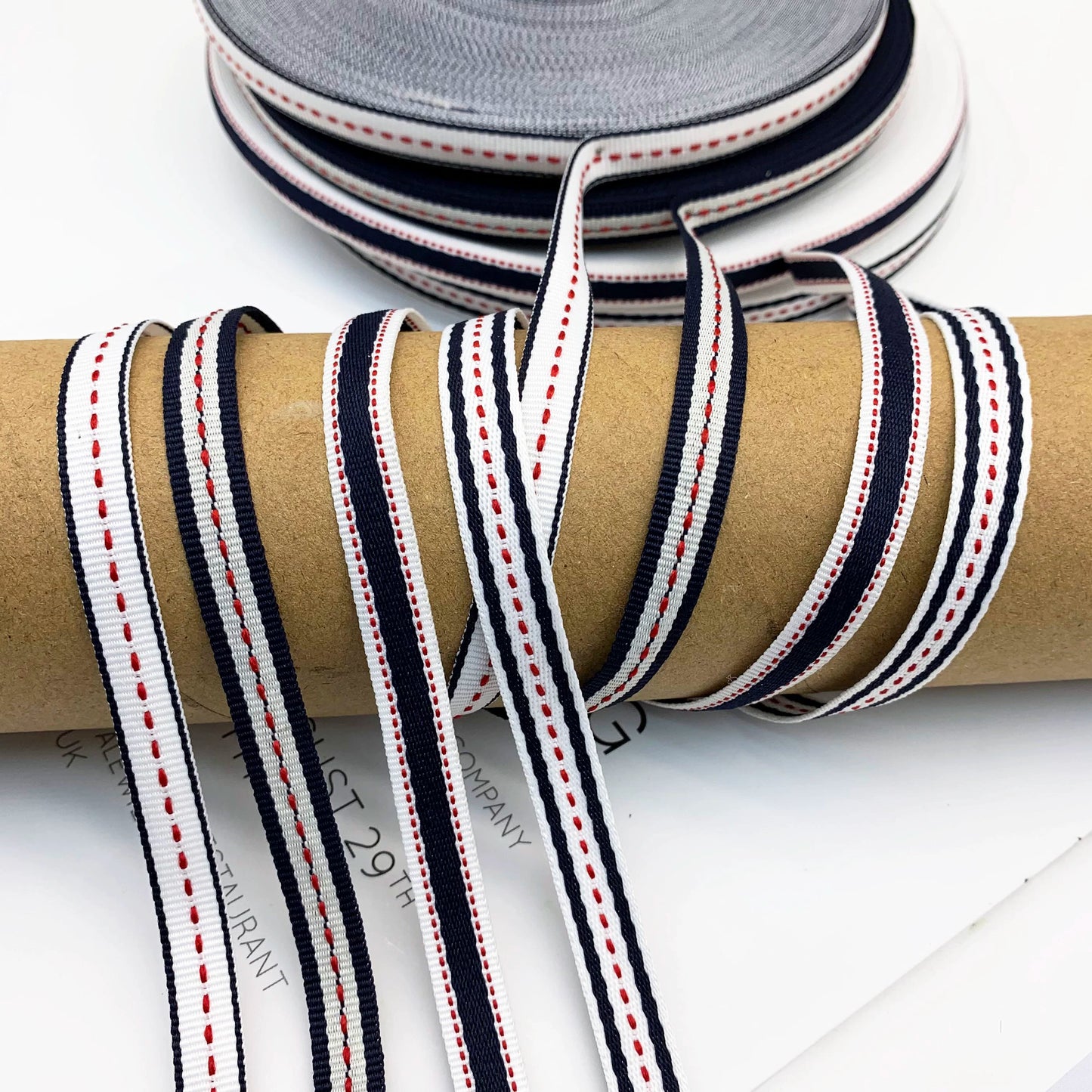 3855 Spot 1cm color jump point jacquard webbing edge pressing strip clothing side strip piping strip home textile decorative ribbon