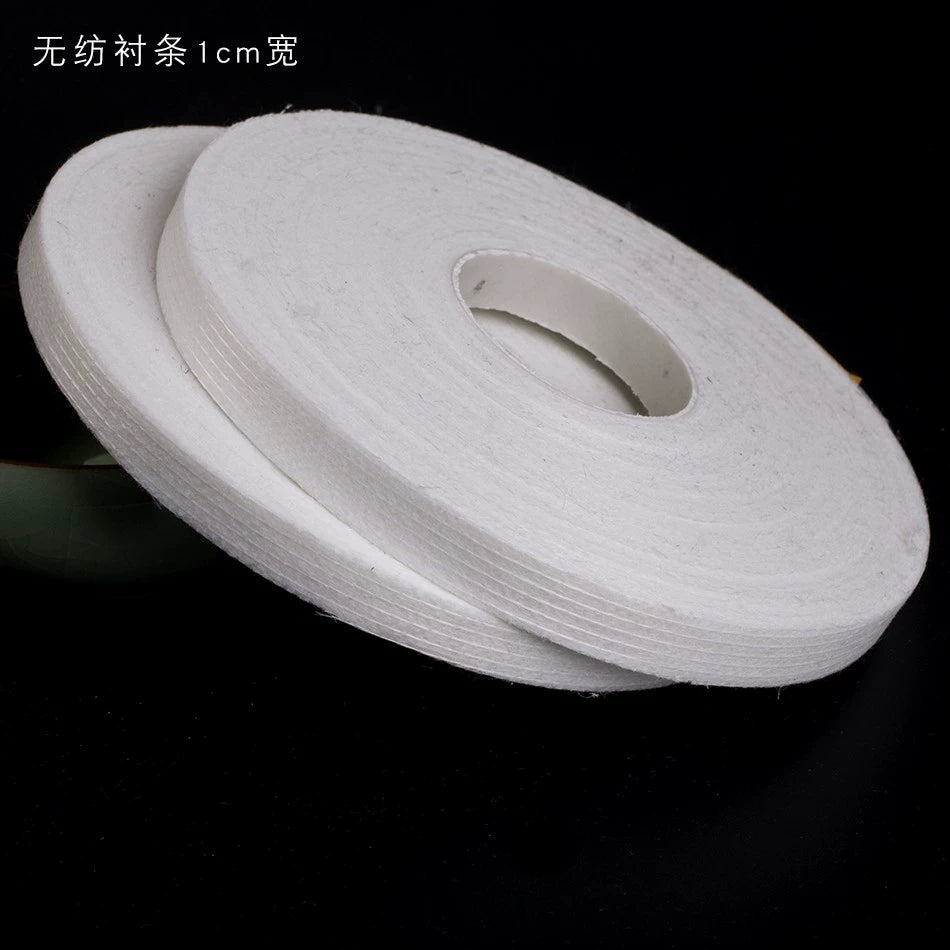 3918 1 cm de ancho, inserto para ropa, tira de forro de seda recta, tira de forro de grano recto, ajuste anti-tejido, anti-deformación, no elástico