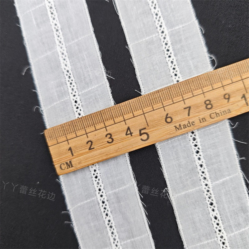 3798 Exquisita tela de algodón puro para parte inferior de la escalera, empalme de ropa, bordado decorativo de encaje, cinturón DIY, accesorios decorativos para ropa