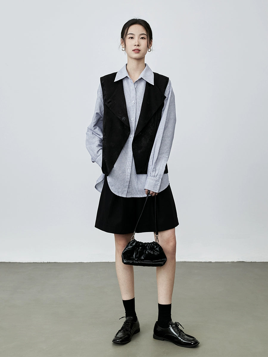 Camisa de lino transpirable con textura de manga larga Mambo Mint de CAREMIND