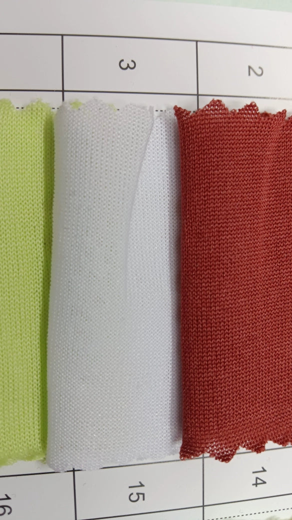 3905 Tejido elástico de verano, tejido fino de punto, forro de falda, tejido de imprimación absorbente de sudor, tejido de punto de una sola cara de alta elasticidad 8031