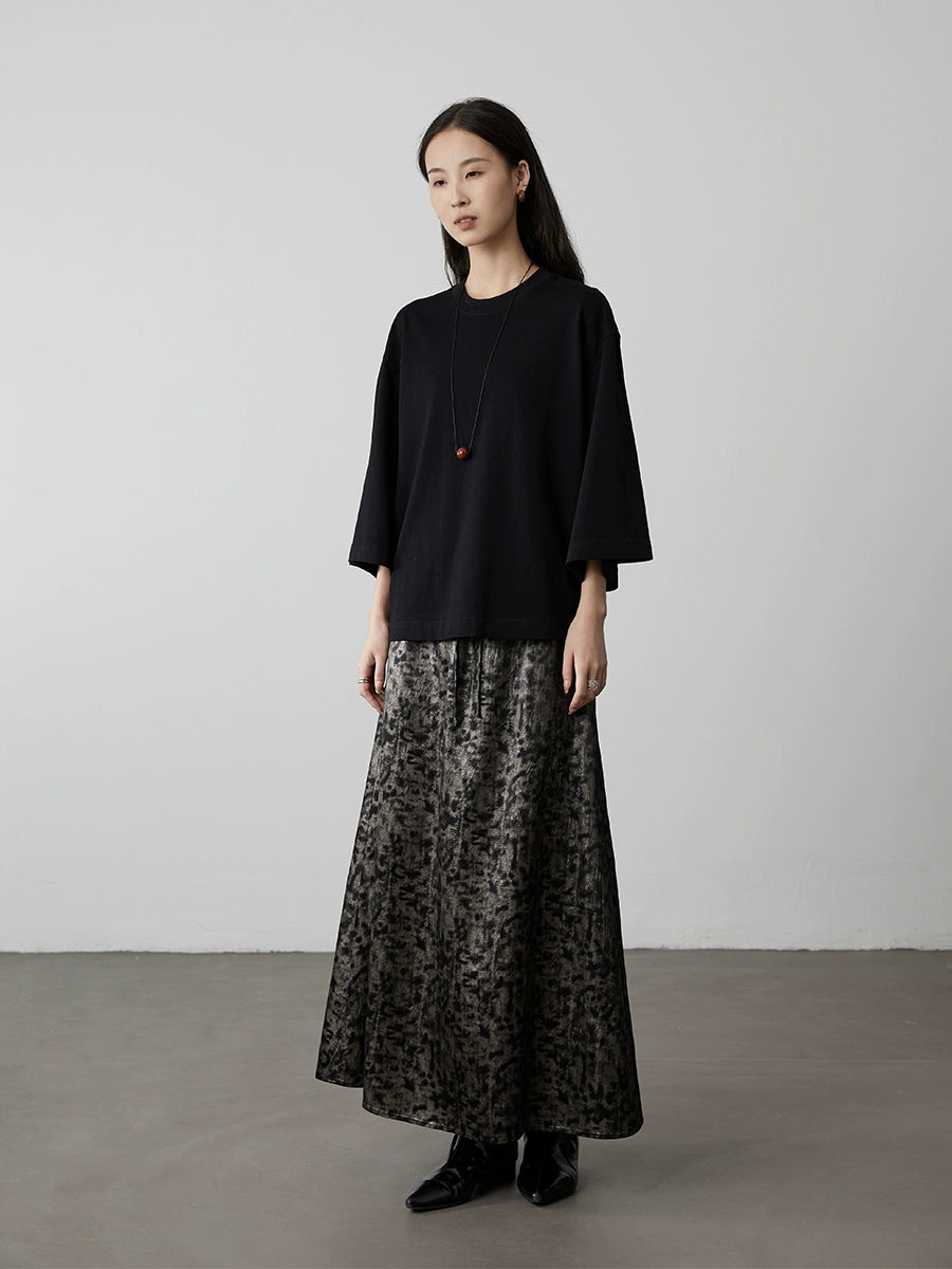 T-shirt à manches courtes et col rond pour femme, haut décontracté et polyvalent, en pur coton, confortable et ample, quatre couleurs, CAREMIND