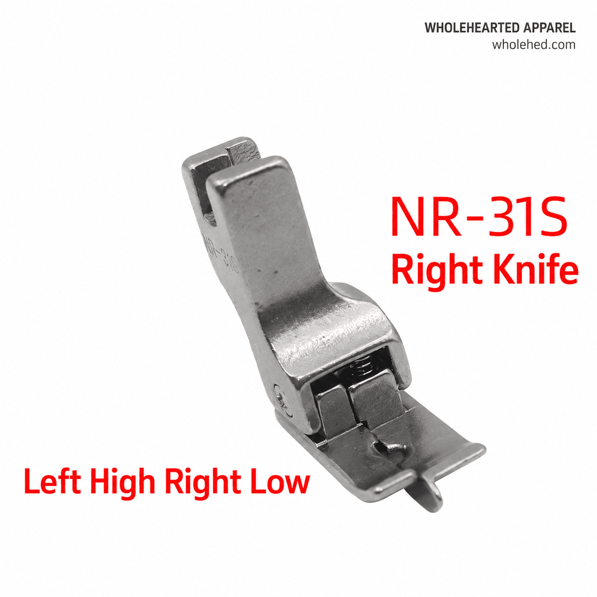 1382★ Daqian All-Steel Stitch-in-the-Ditch High-Low Presser Foot for Computerized Lockstitch Machines, Collar and Waistband Sewing.