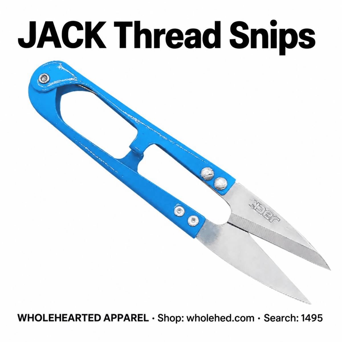 1495★ JACK Antistatische Fadenschere mit Fingerschlaufe, griffige Nähschere zum Schneiden von Stoff und losen Fäden