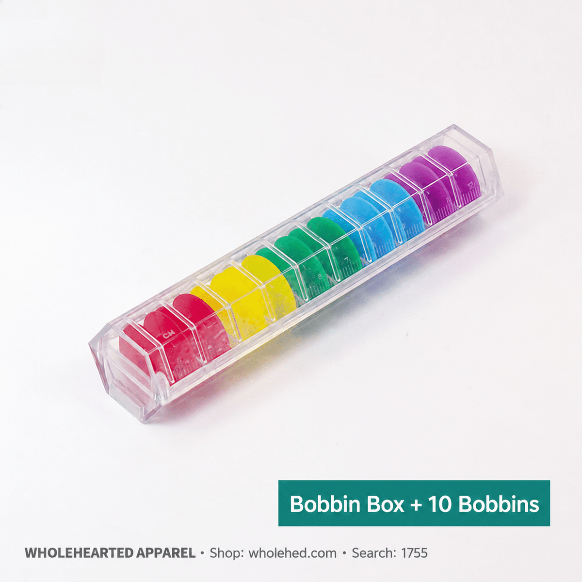 1755★ Bobinas de plástico coloridas para máquina de coser con estuche de almacenamiento para máquinas de puntada recta computarizadas