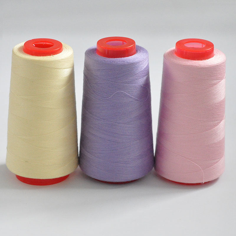 3053 Thread 402 Sewing Thread Household High Speed Thread Sewing Machine Pagoda Polyester Flat Car Large Roll Black and White Color