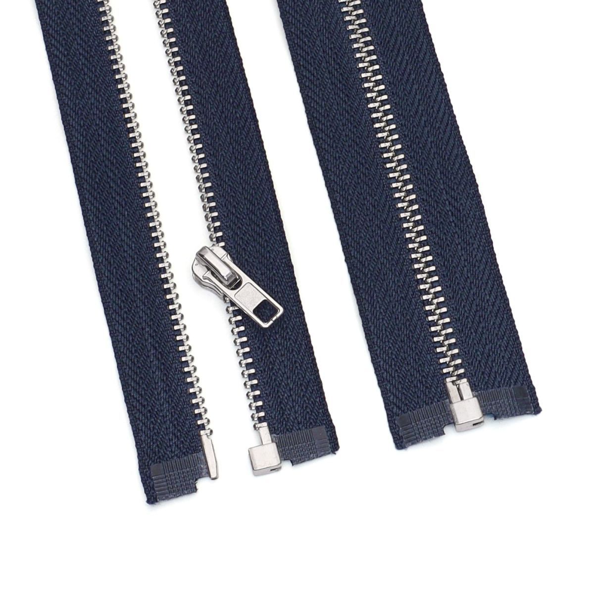 Fermeture éclair n° 3095 en métal platine, fermeture éclair à queue ouverte, tête automatique, bord en tissu multicolore argenté, fermeture éclair pour veste de vêtements en option