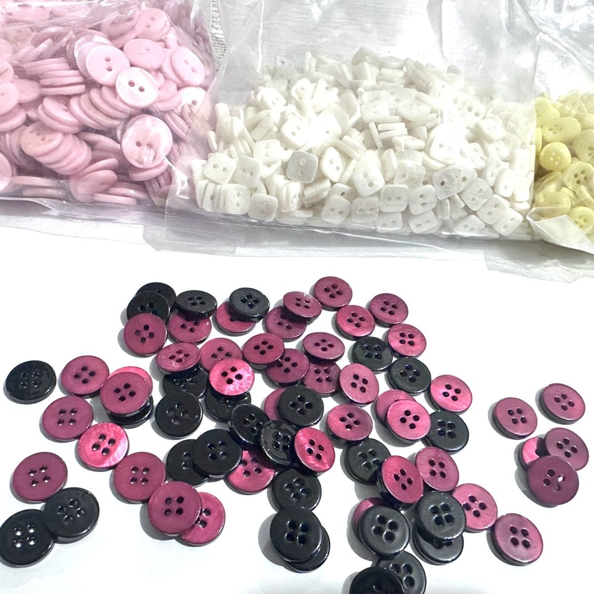 3011 boutons de chemise ronds en coquillage, boutons de chemise faits à la main, deux yeux, quatre yeux, boutons supérieurs, boutons de vêtements décoratifs