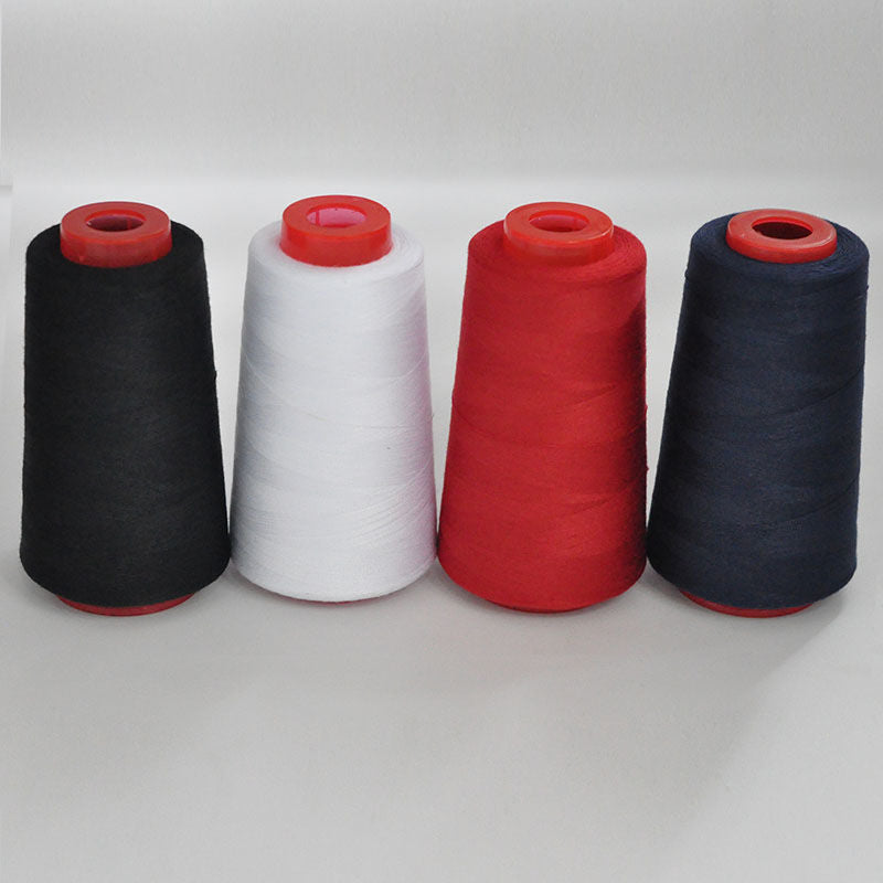 3053 Thread 402 Sewing Thread Household High Speed Thread Sewing Machine Pagoda Polyester Flat Car Large Roll Black and White Color
