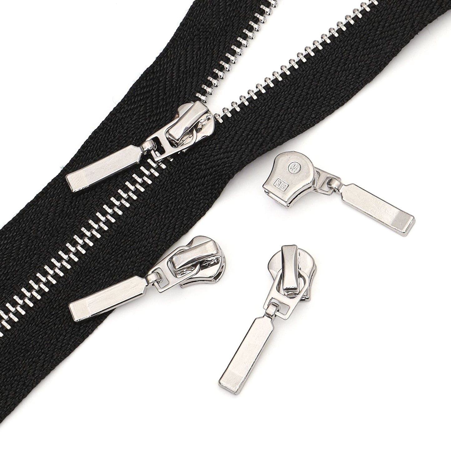 3099 Zipper No. 3 metal slider horseshoe head platinum light gold gun color ribbon lock luggage clothing zipper can be factory direct sales