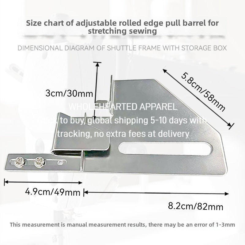 1490★  Car three-needle five-wire hem pulling cylinder Band sewing machine Car double-needle car hem regulation adjustable hemming cylinder 205
