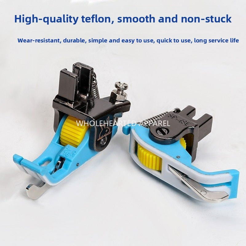 1692★  New flat car plastic Teflon baseplate left and right rib roller presser foot SP-18 with knife presser foot sewing accessories