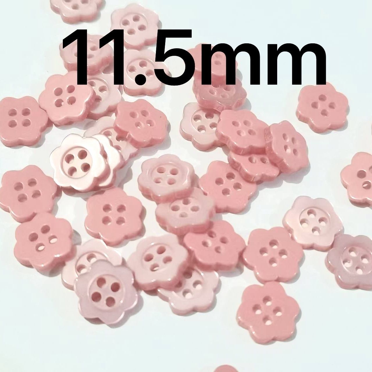 3018  Resin Button Plum Blossom Square Heart Round Color Button Flower Decoration Handmade DIY Cartoon Children