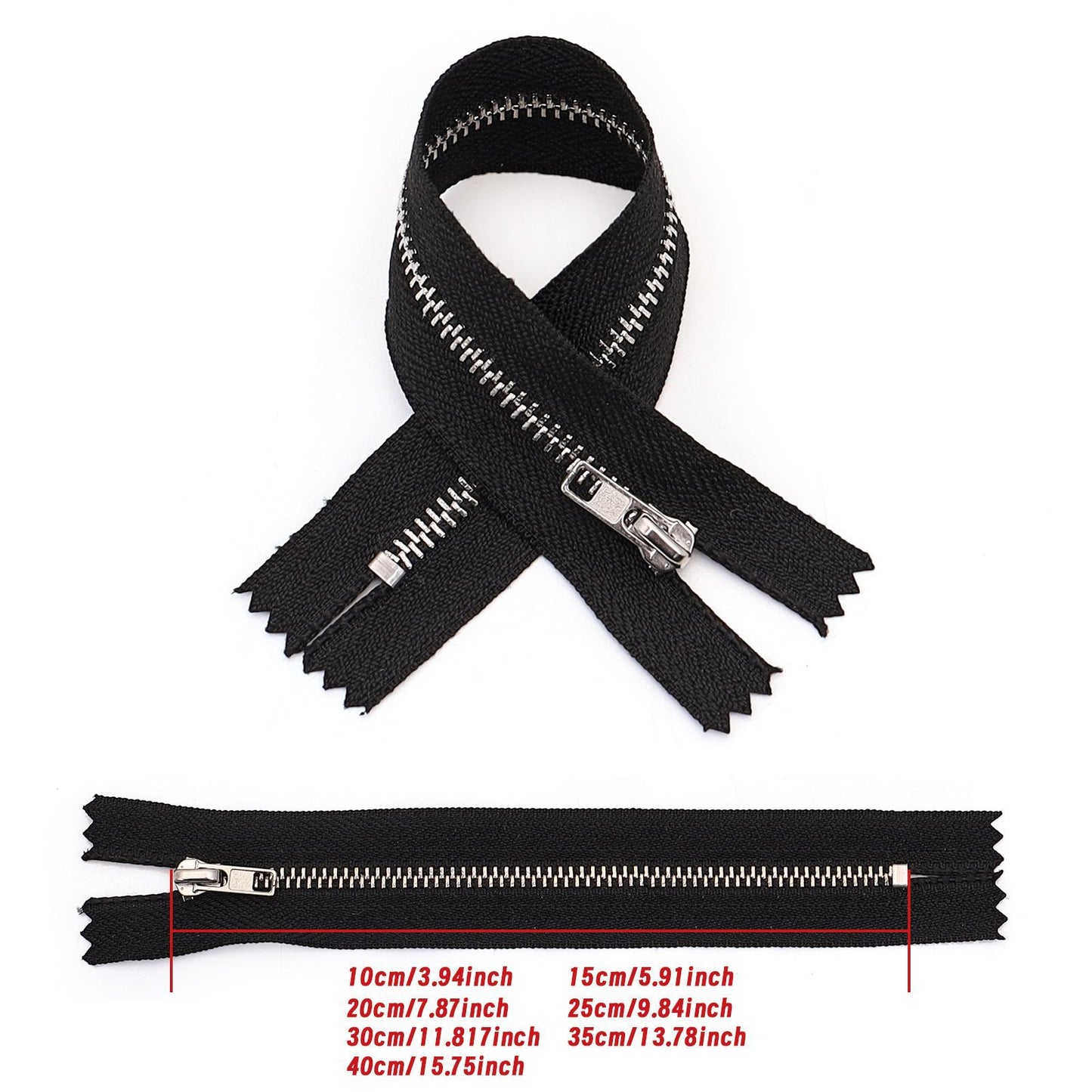 3076 Zipper Metal Zipper No. 3 Platinum Closed Tail Not Tail Automatic Head Clothing Luggage Doll Available