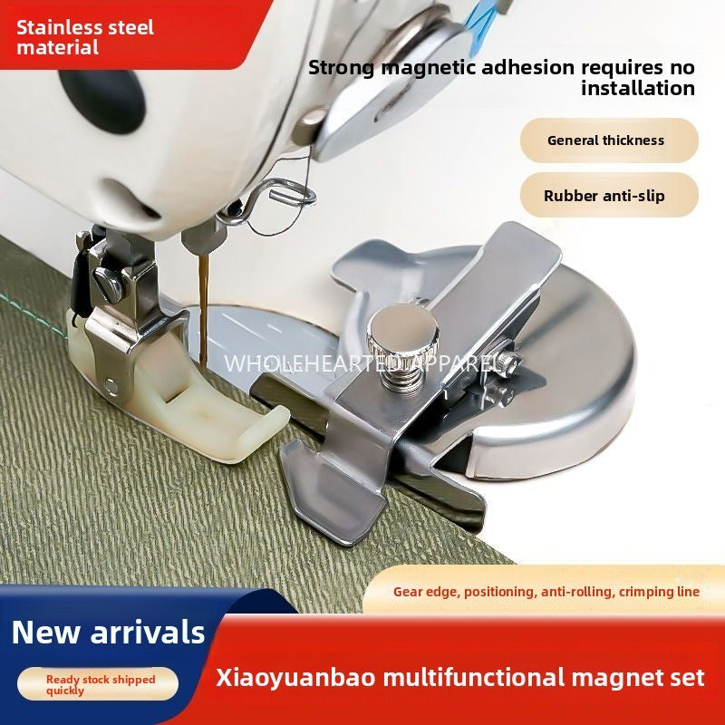 1654★ New Xiaoyuanbao Multifunctional Magnet Rating Flat Car Universal Rib Press Linear Anti-crimping Device Sewing Accessories