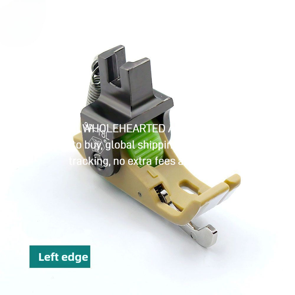 1599★ New SP-18 Teflon roller rib computer flat car left and right rib pressing line plastic presser foot with knife
