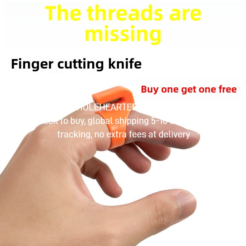 1416★  Buy one and get one free, sewing ring knife bag, zongzi thread cutter, thread cutter, finger ring knife, fishing and disconnection manual.