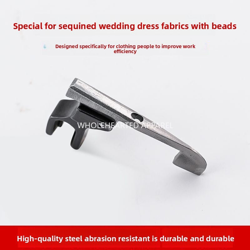 1609★  New high-quality icebreaker closed bead presser foot flat car universal wedding dress bead edge bright piece bead-free sewing accessories