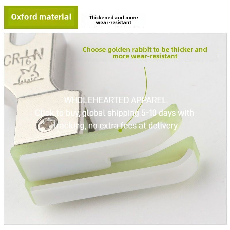 1428★  Golden wire rabbit flat car plastic high and low presser foot pressure line 0.1 0.2 stop Oxford presser foot thickened presser foot Daquan