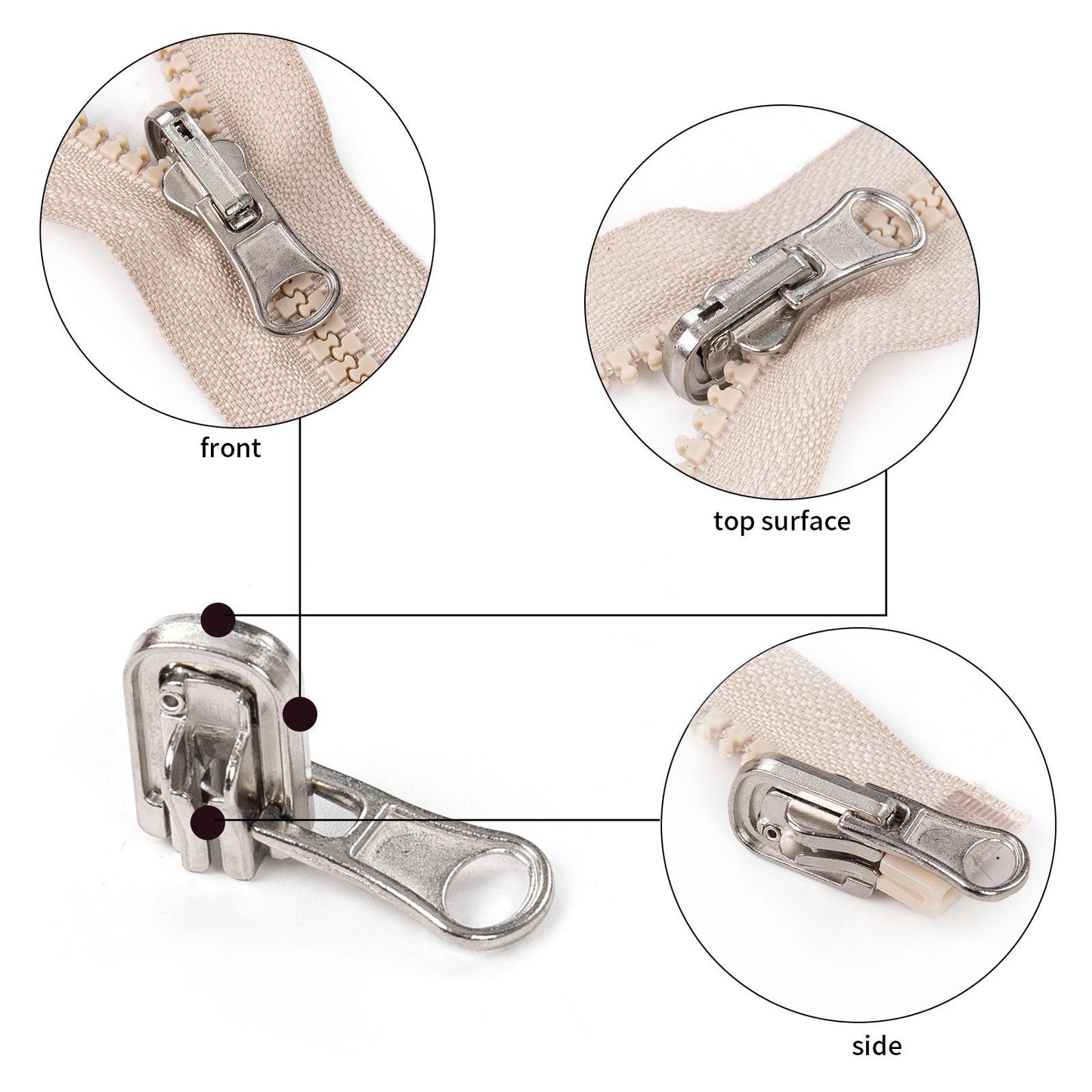 3114 Zipper No. 5 resin zipper rotating almond head large k head single head double-sided jacket trench coat suitable