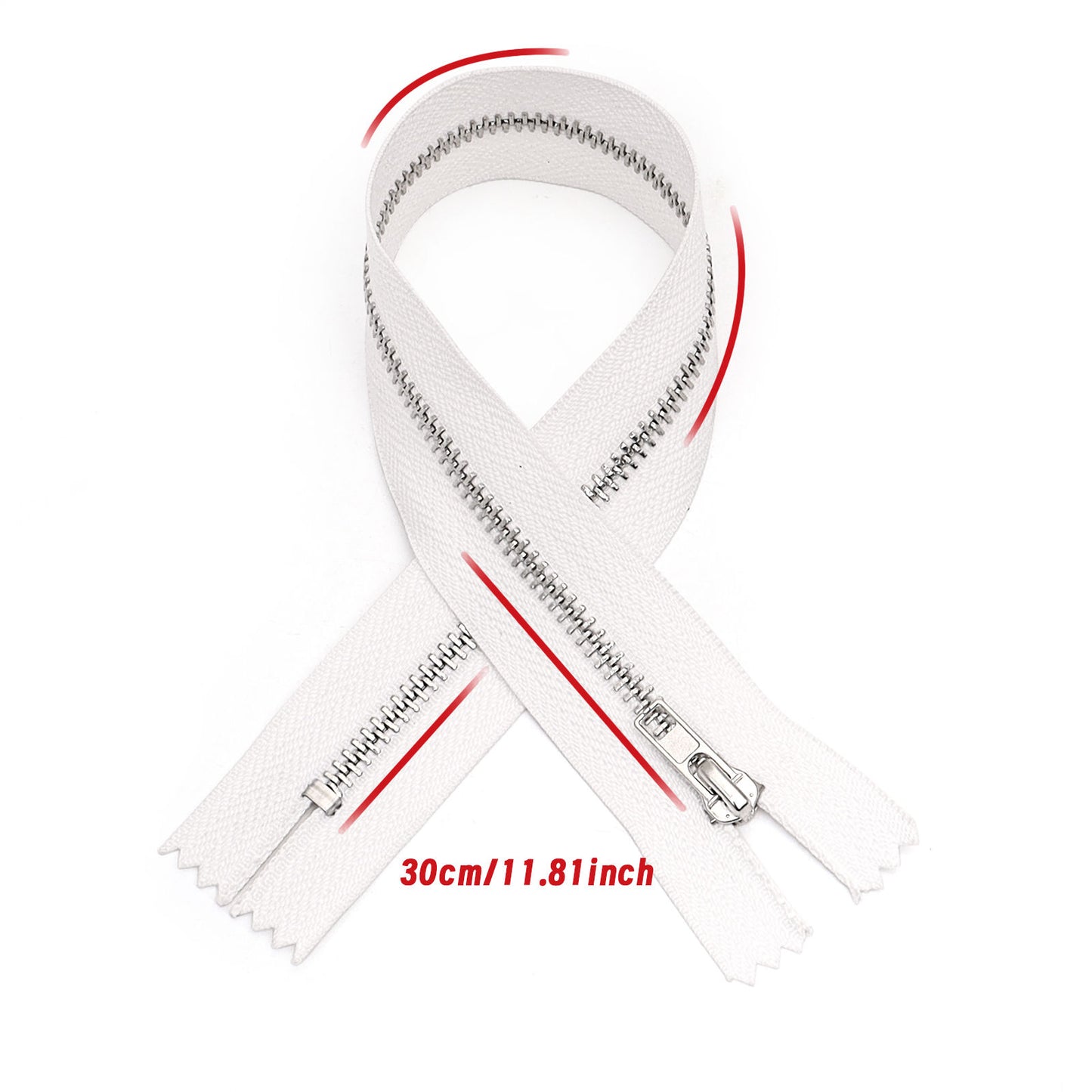 3076 Zipper Metal Zipper No. 3 Platinum Closed Tail Not Tail Automatic Head Clothing Luggage Doll Available