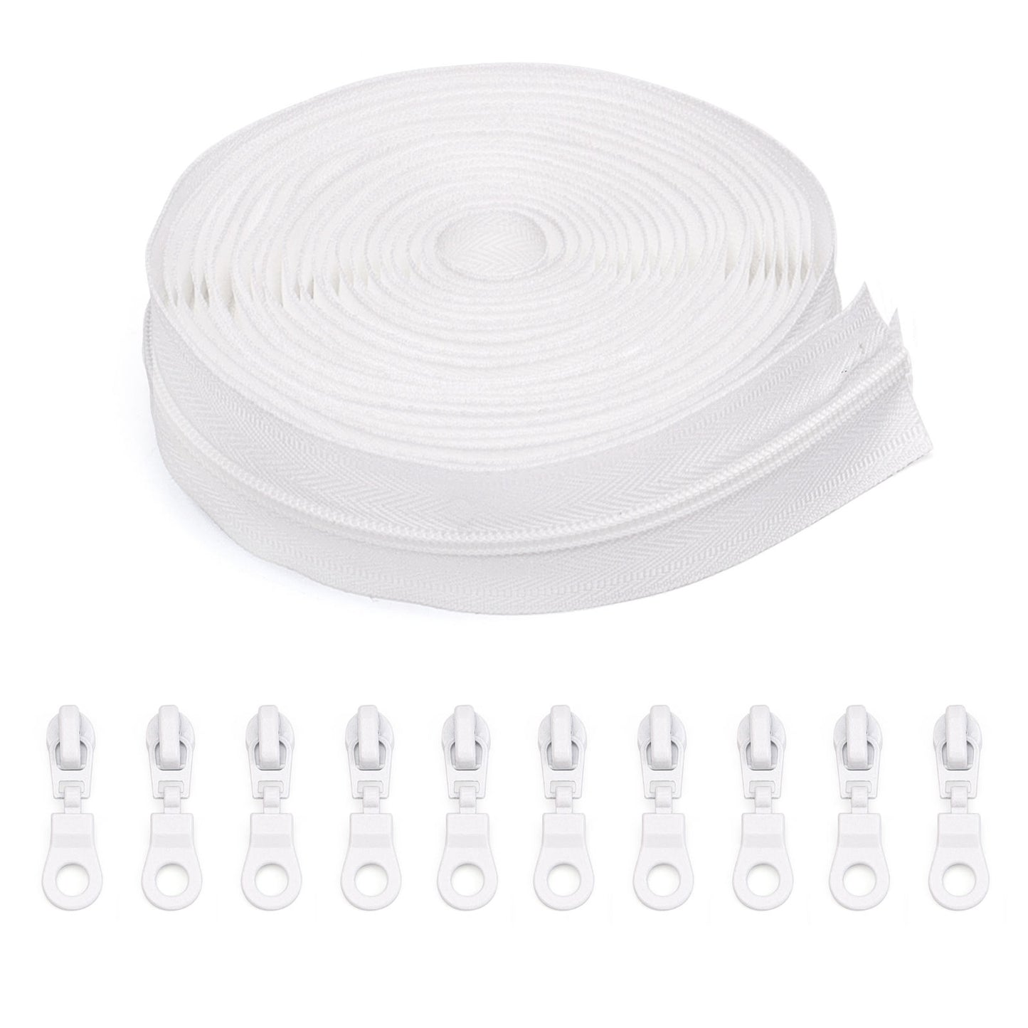 3071 Zipper No. 3 is wearing a solid color nylon set, luggage zipper, various packages 4.5 meters + 10 color Jitong heads = 1 pack