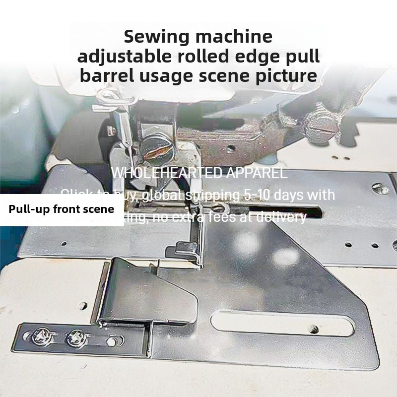 1490★  Car three-needle five-wire hem pulling cylinder Band sewing machine Car double-needle car hem regulation adjustable hemming cylinder 205