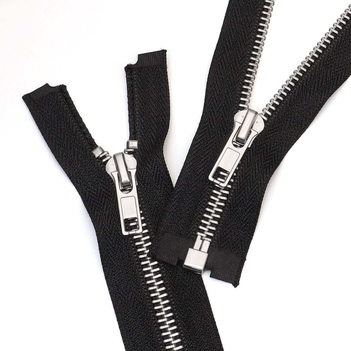 3102 Zipper No. 5 copper metal open tail opening dumb automatic head zinc alloy clothing jacket access control zipper