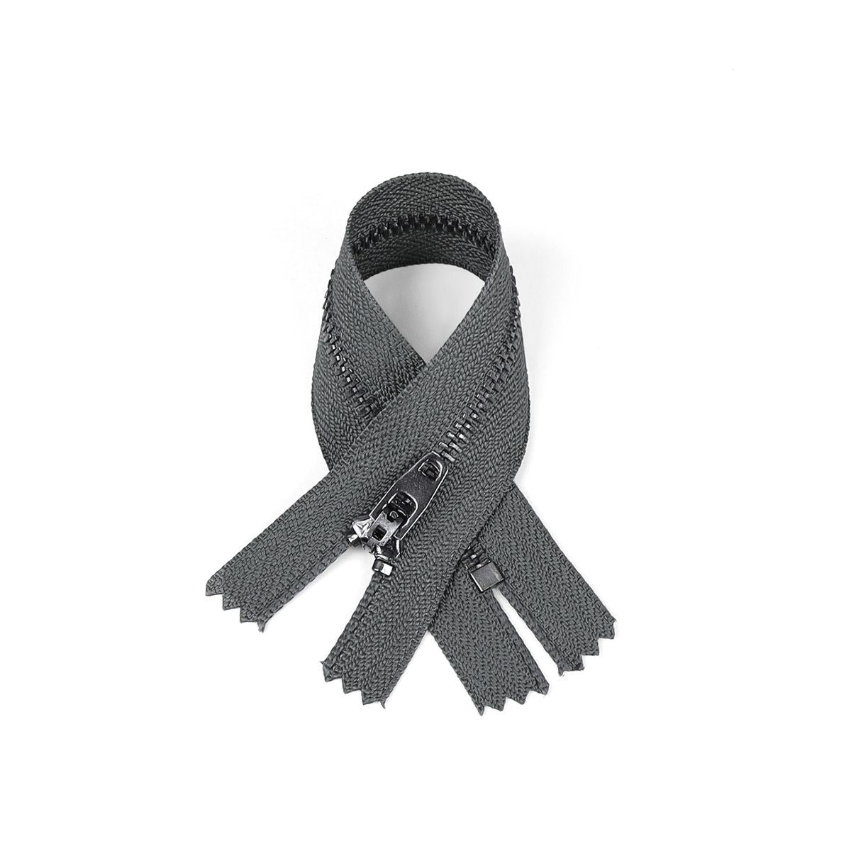 3086 Zipper No. 4 acrylic copper closed tail spring head work code U-shaped stop gun color tooth black nickel color multi-color cloth edge