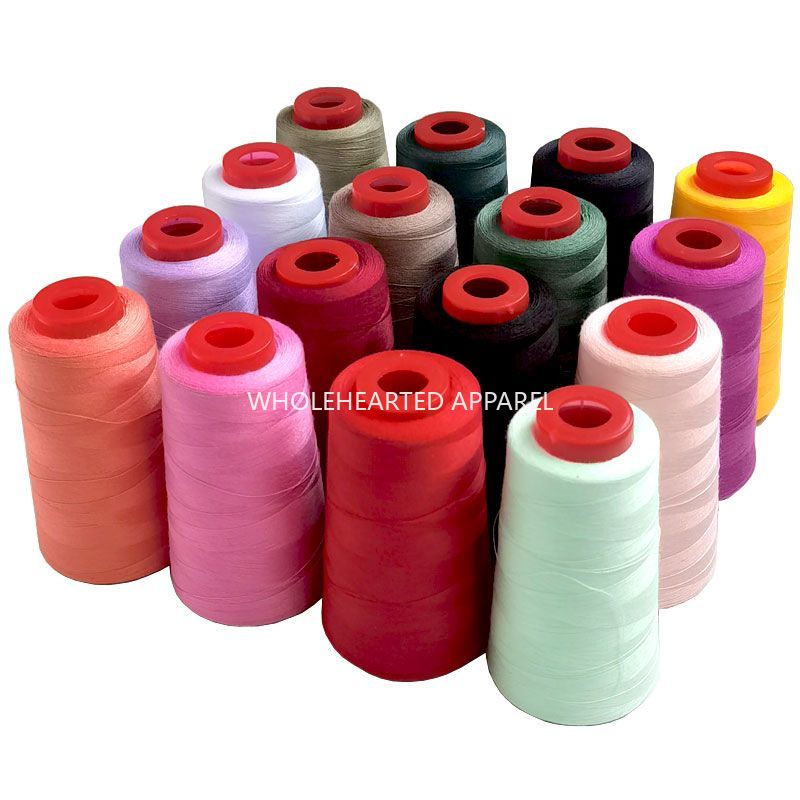 3053 Thread 402 Sewing Thread Household High Speed Thread Sewing Machine Pagoda Polyester Flat Car Large Roll Black and White Color