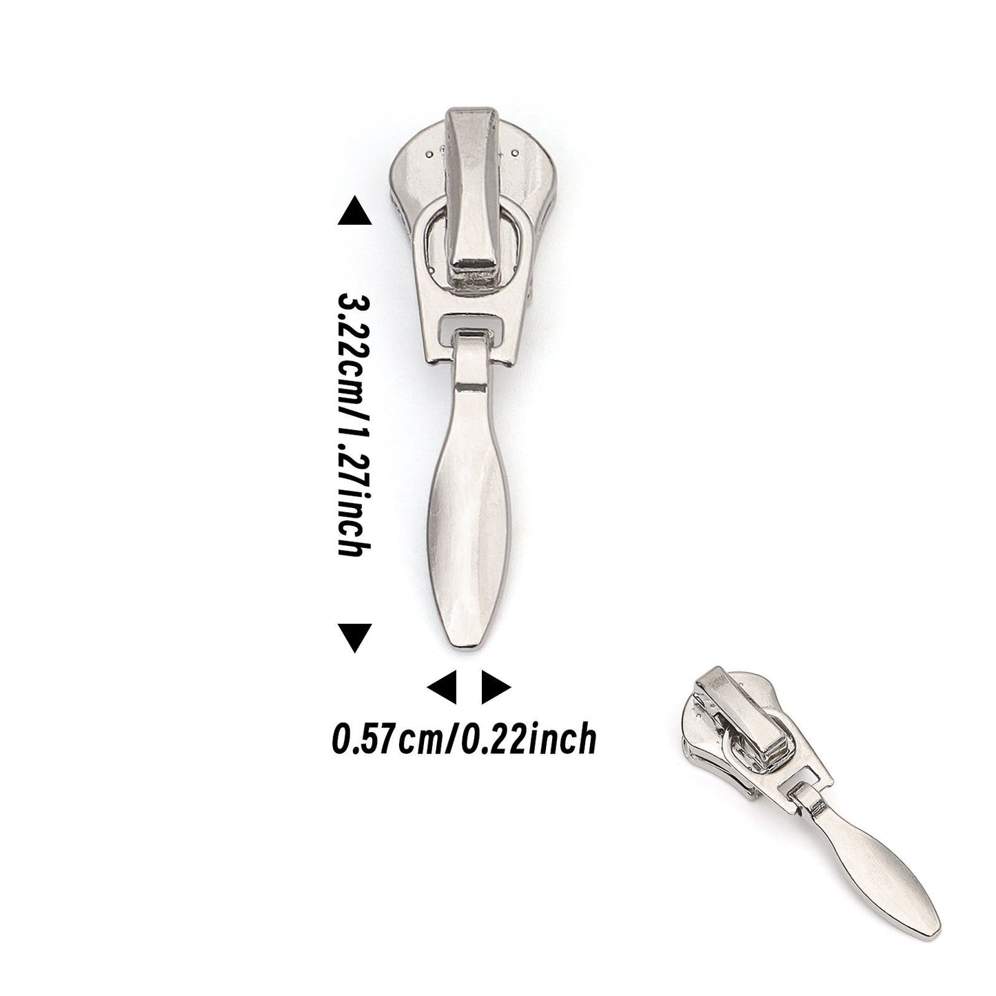 3108 Zipper No. 5 metal slider platinum water drop slider metal zipper special zinc alloy clothing luggage accessories zipper