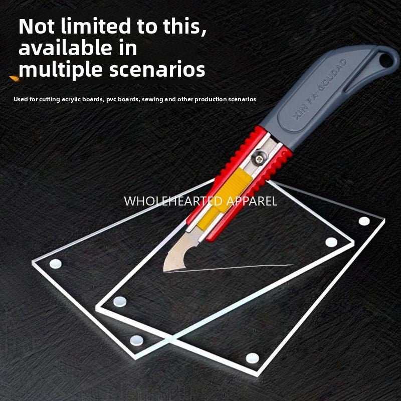 1574★  Template hook knife utility knife plate cutter heavy duty operation knife trimming knife cutting artifact hook knife sewing tool