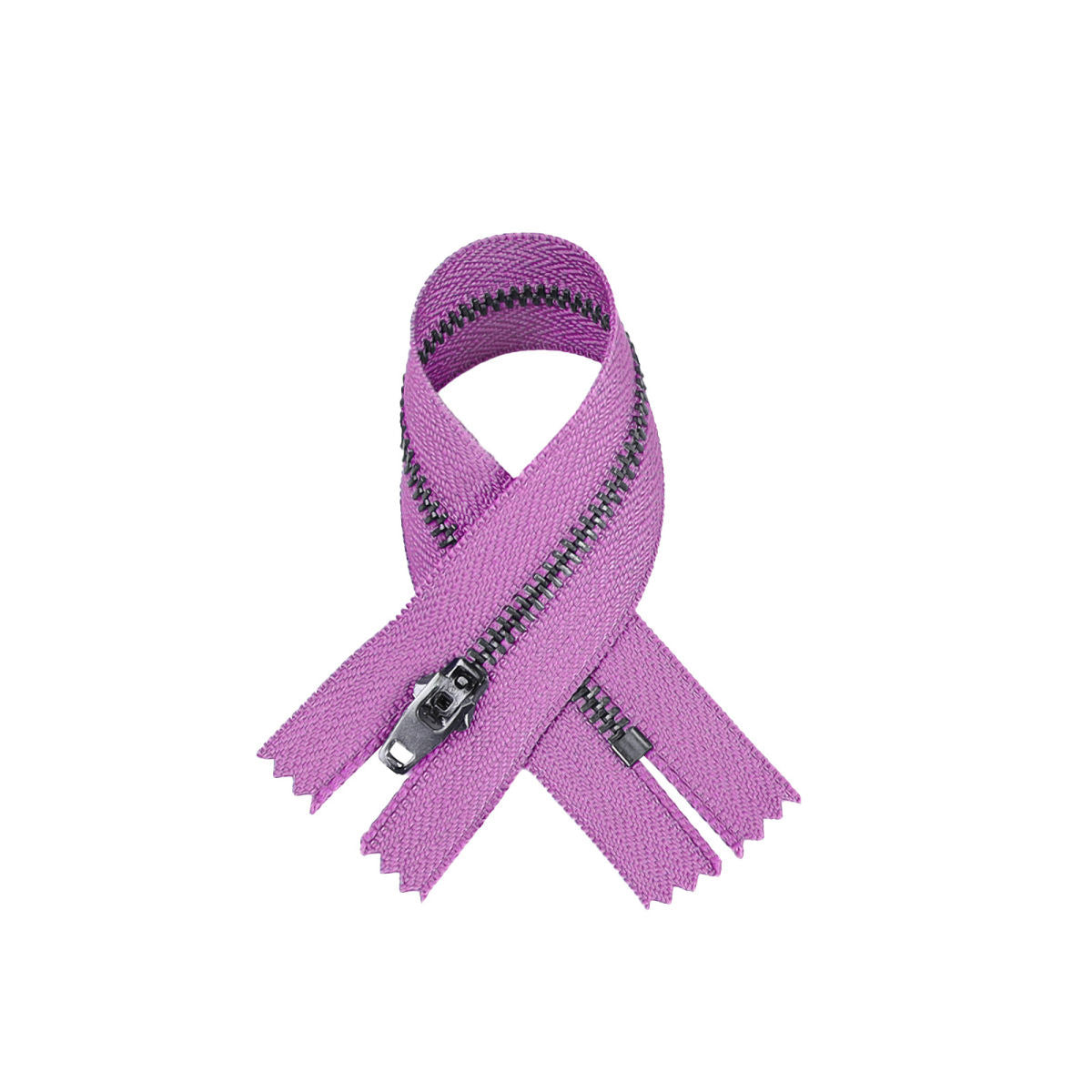 3086 Zipper No. 4 acrylic copper closed tail spring head work code U-shaped stop gun color tooth black nickel color multi-color cloth edge