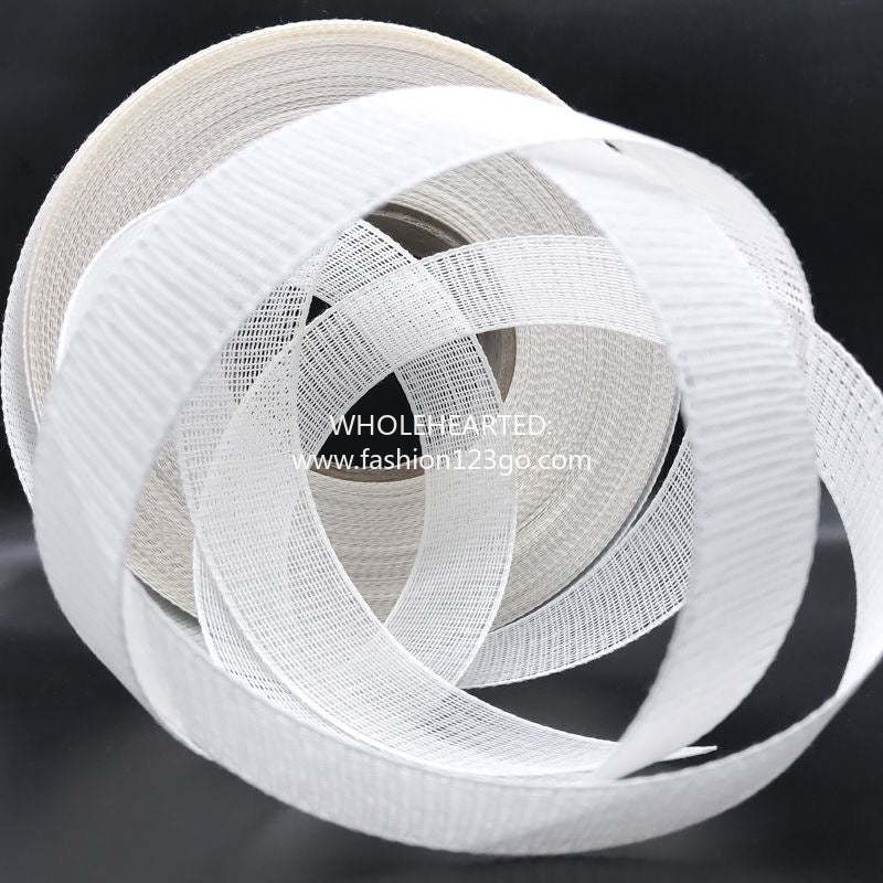 1003★Imported garment accessories fishbone hem interfacing for wedding dresses, chiffon skirt hems, shirt hems, DIY horsehair braid.(30g/m)