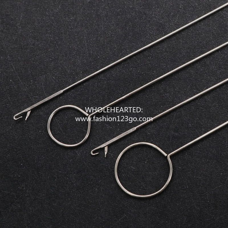 1109★ crochet stainless steel full set of super long crochet tape turner DIY rope threading tool anti-ear crochet tape threading needle