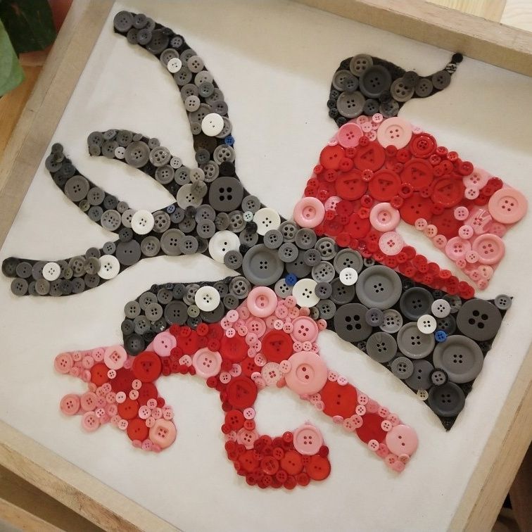 3028  New creative DIY color resin buckle children handmade button painting material package button flower decorative small buckle