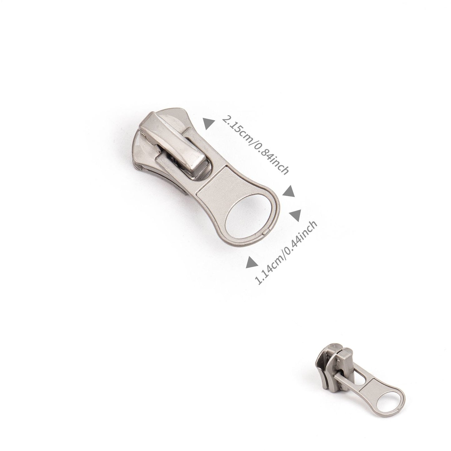 3109 Zipper No. 5 metal positive wear slider head pearl hanging white gun color zipper head multi-shaped lanyard