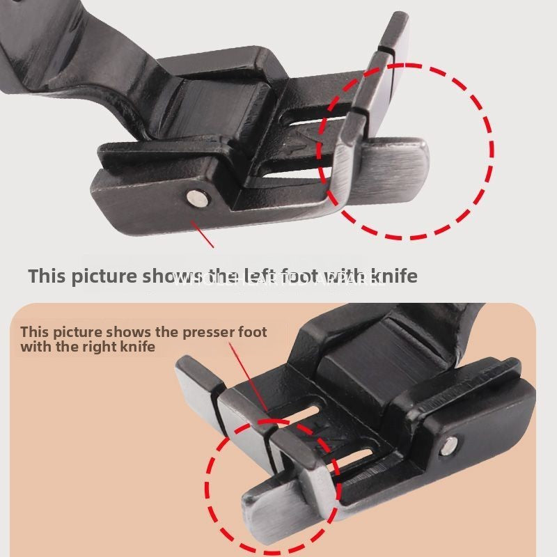 1577★  Double needle car 0.1 all-steel stop 2 gears edge presser foot sewing machine with knife positive and negative left and right with knife pressing line high and low presser foot