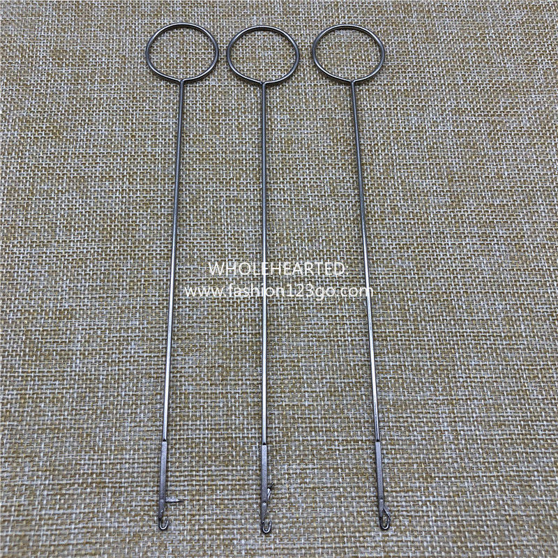 1109★ crochet stainless steel full set of super long crochet tape turner DIY rope threading tool anti-ear crochet tape threading needle