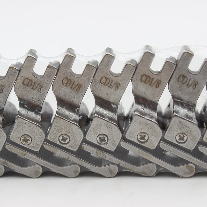 1214★ Prensatelas universal de acero para carro plano, alto y bajo, izquierda y derecha Prensatelas universal de acero para carro plano, alto y bajo, presión del prensatelas con tope de nervadura 0,1 0,2 líneas