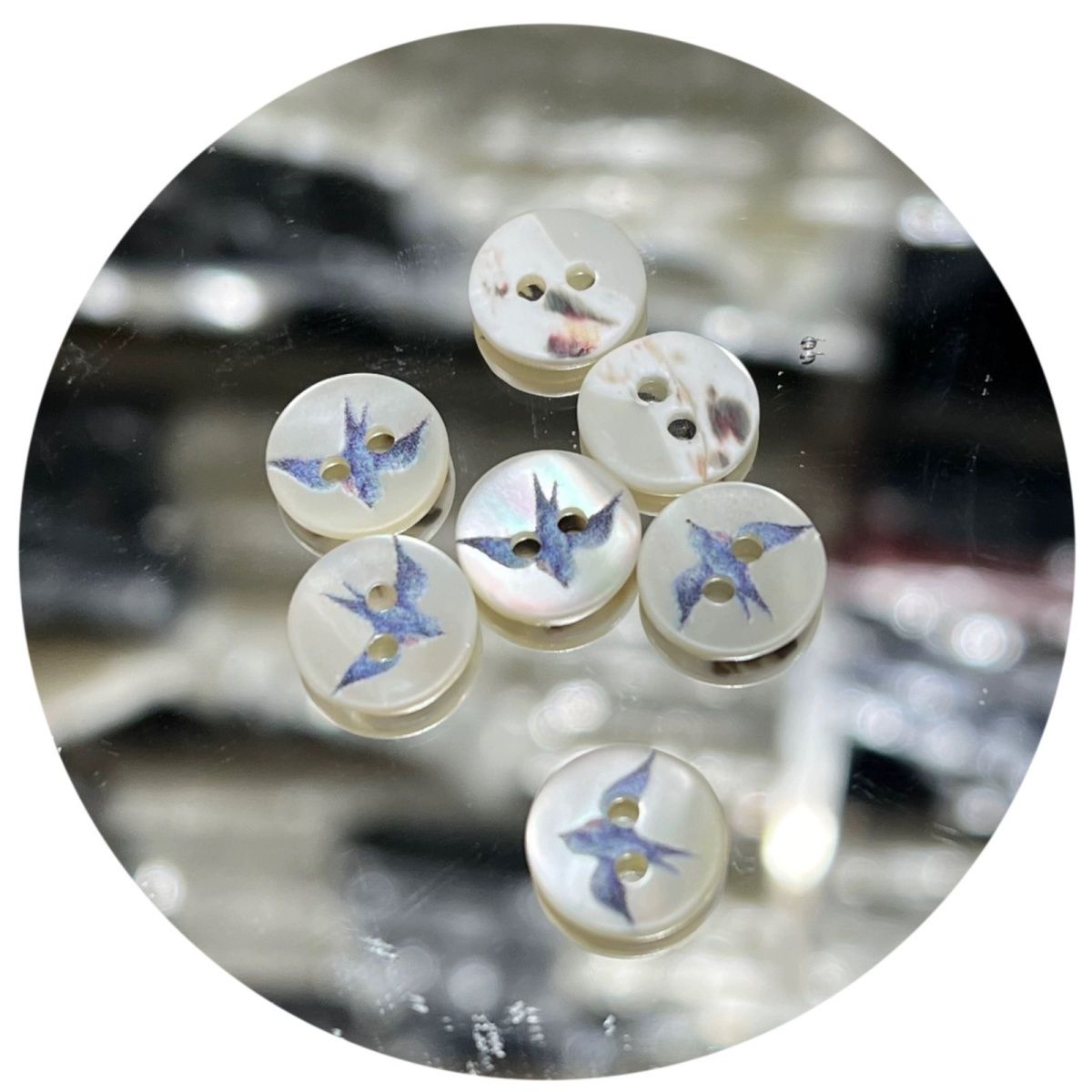 3064 Exquisite Versatile Swallow Shell Button Pure Natural Fritillary Button Tarobe High-end Shirt Button Decorative Button 11.5