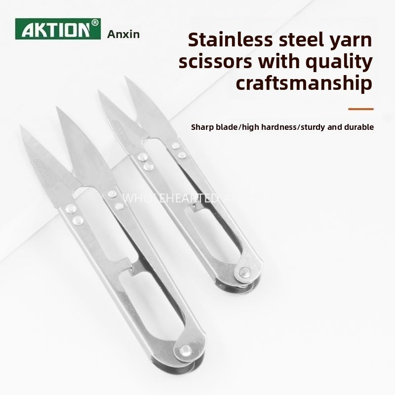 1686★  Anxin stainless steel yarn scissors cross stitch small scissors sewing clothing handmade DIY small scissors thread cutting head tool