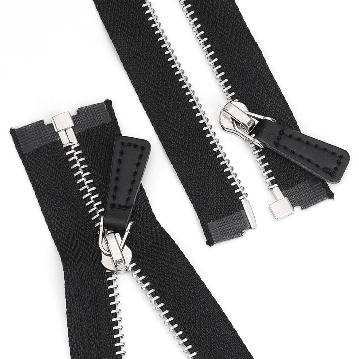 3107 No. 3 platinum open tail leather pull head metal silver tooth clothing bag DIY daily necessities available