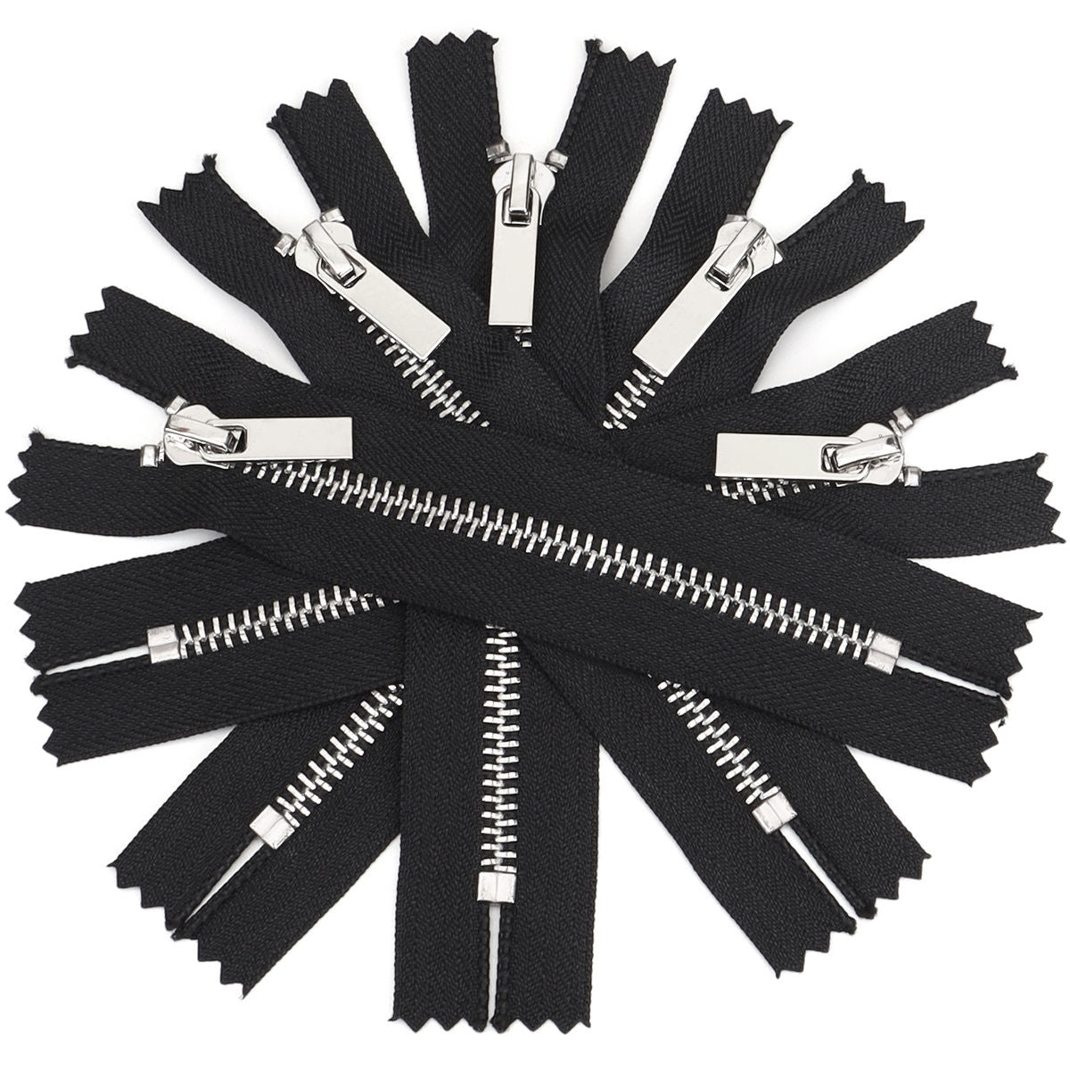 3070 Zipper No. 5 Platinum Metal Closed Tail Short Zipper Head Clothing Luggage Zipper Decorative Zipper