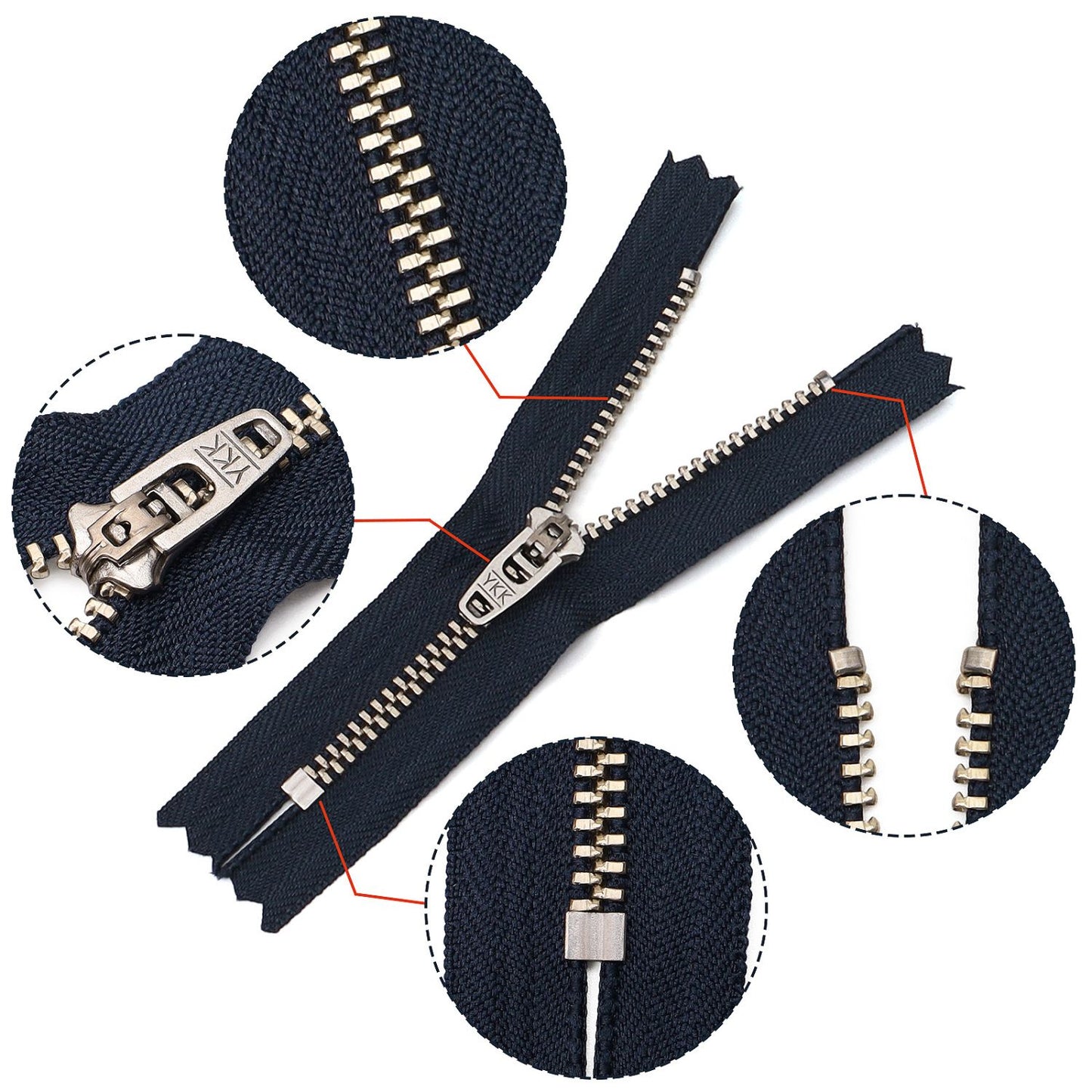 3068 Zipper No. 3 bronze closed tail spring head work size tail with strong locking pants placket zipper special ykk
