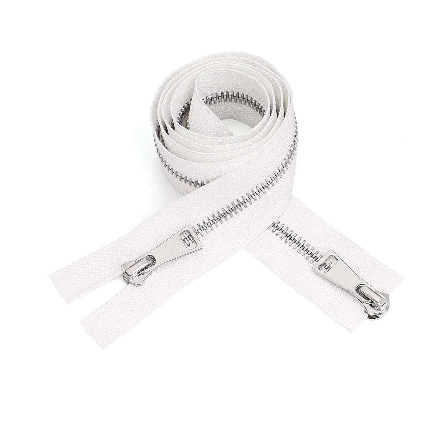 3112 Zipper No. 5 platinum pull up and down No. 8 piece double open silver tooth hanging plated zipper head jacket trench coat sweater universal for all kinds of clothing