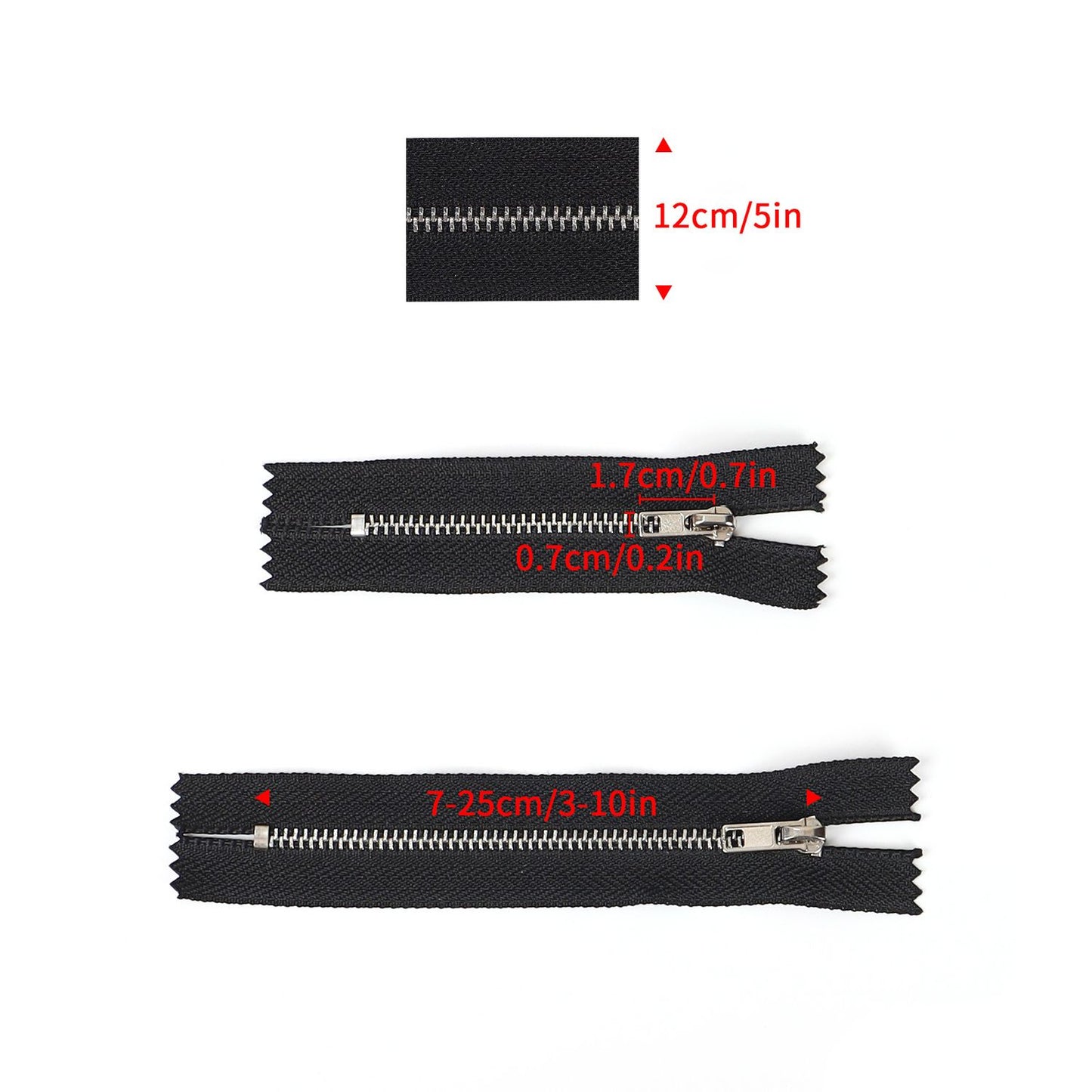 3083 Next day Zipper Metal Zipper No. 3 Platinum Closed Tail Not Tail Automatic Head Clothing Luggage Doll Available