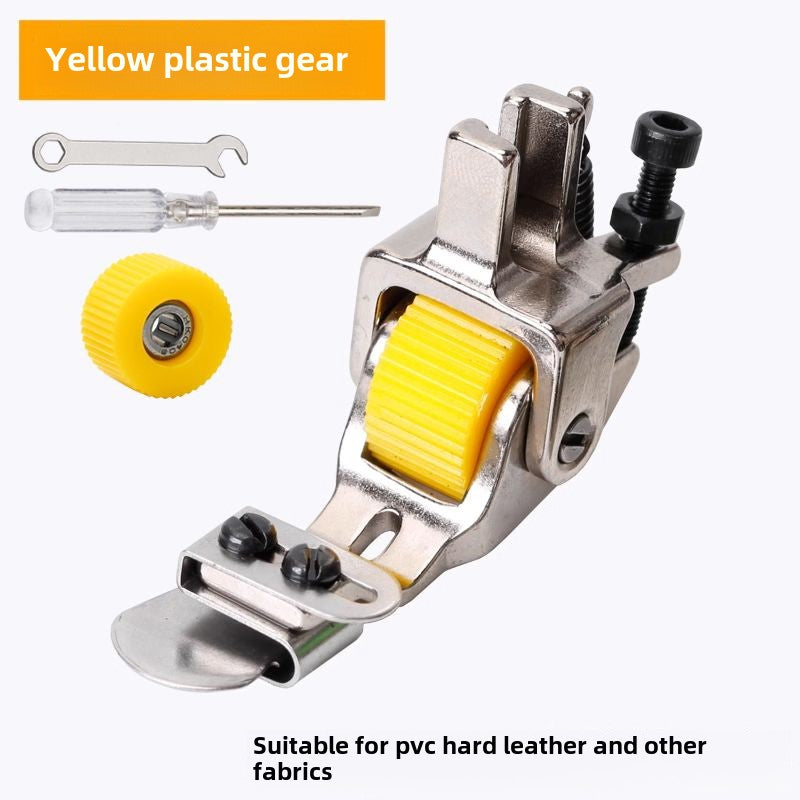 1013★ New T351 down-turned edge roller presser foot turtle shell cap wrinkle-free downward rolled edge premium all-steel flat sewing machine adjustable