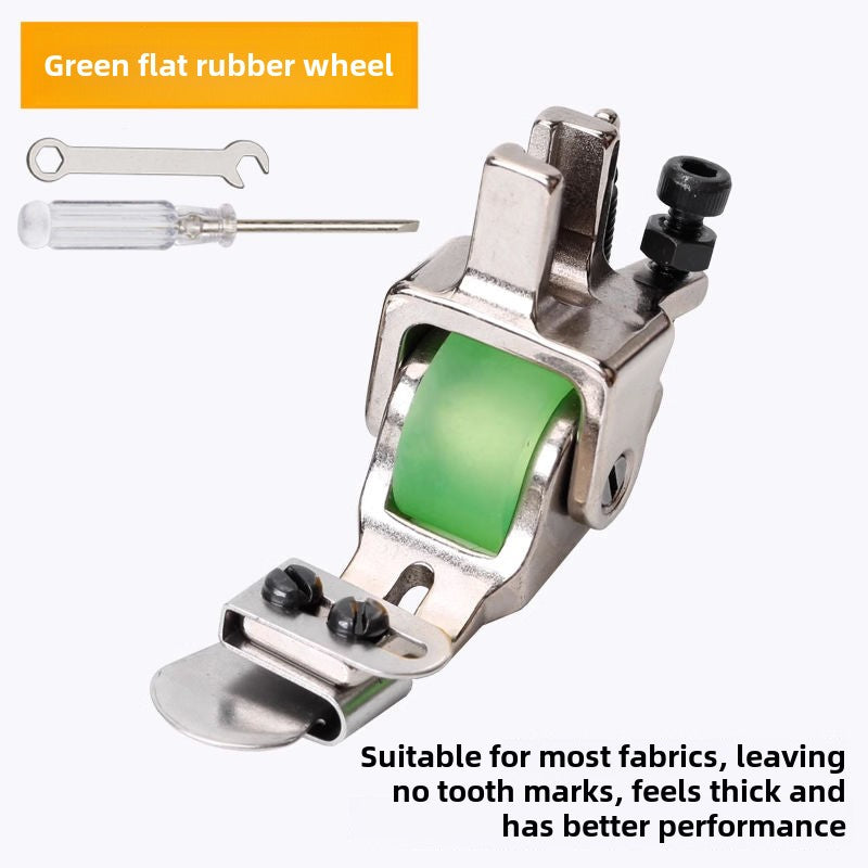1013★ New T351 down-turned edge roller presser foot turtle shell cap wrinkle-free downward rolled edge premium all-steel flat sewing machine adjustable